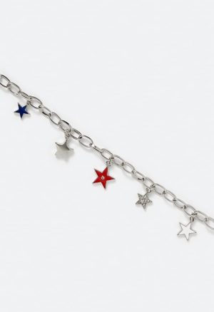Karla 4th Of July Stars And Chain Bracelet