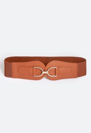 Bray Horse Bit Detail Elastic Waist Belt