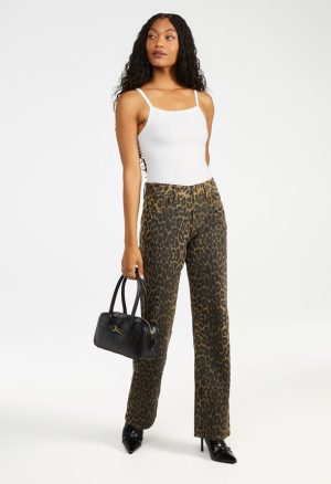 Low Rise Straight Leg Denim Jeans