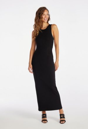 Tummy Tamer Halter Rib Maxi Dress