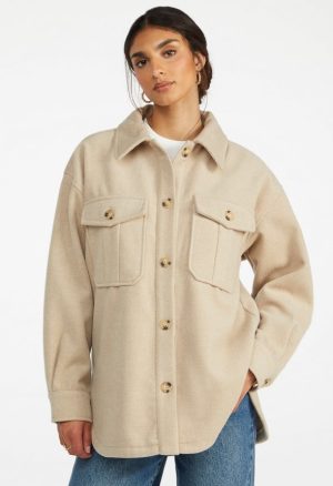 Wool Blend Boyfriend Shacket