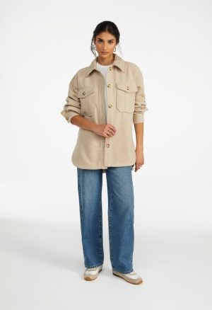 Wool Blend Boyfriend Shacket