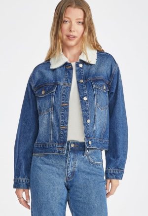 Sherpa Collar Denim Trucker