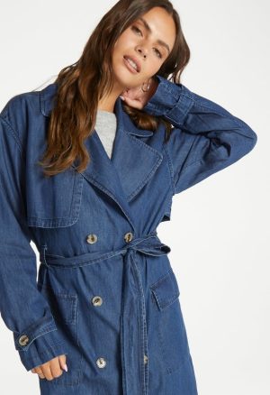Denim Trench Coat