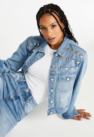 Studded Trucker Denim Jacket