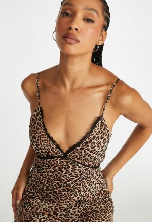 Lace Trim Maxi Slip Dress