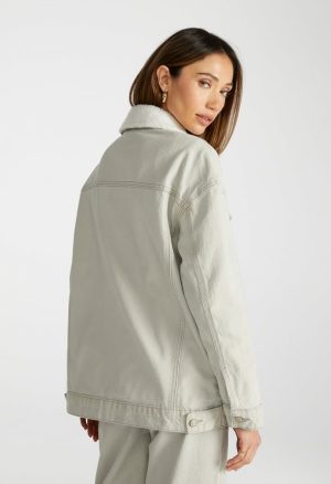 Shearling Oversized Denim Jacket