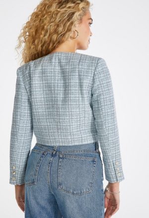 Cropped Tweed Blazer