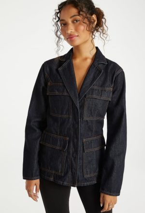 Utility Denim Blazer
