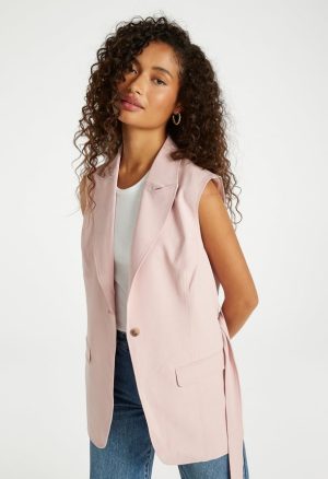 Longline Belted Vest