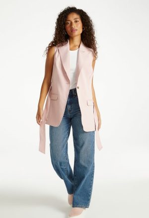 Longline Belted Vest