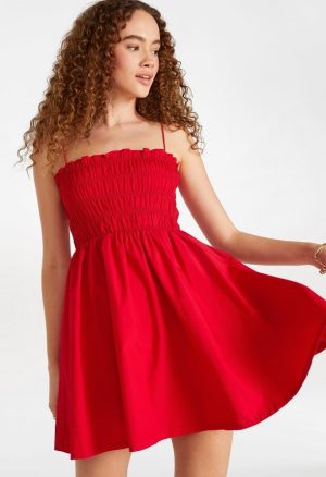 Smocked Mini A-Line Dress