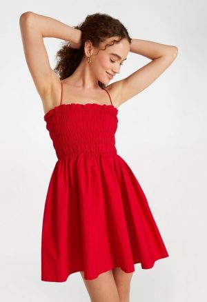 Smocked Mini A-Line Dress