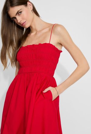 Smocked Mini A-Line Dress