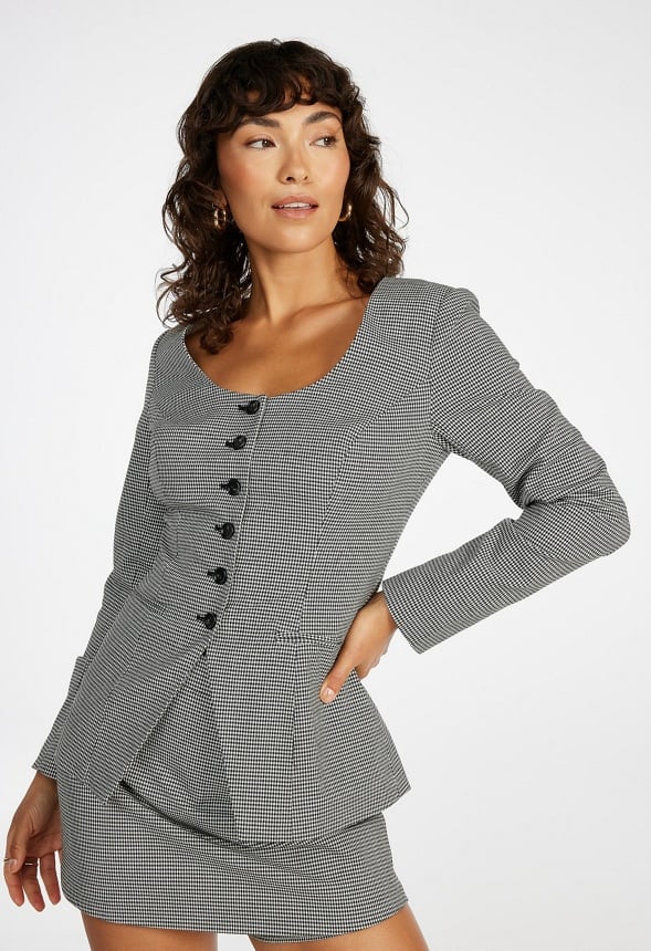 Scoop Neck Hourglass Blazer