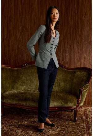 Scoop Neck Hourglass Blazer