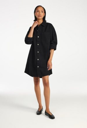 Denim Boyfriend Shirt Dress
