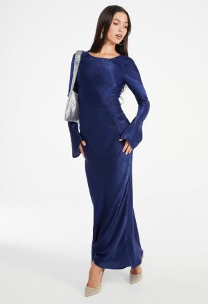 Long Sleeve Slip Dress