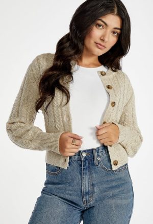 Slim Cable Cardigan