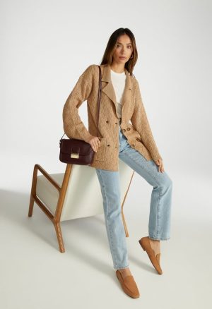 Cable Knit Shawl Cardigan