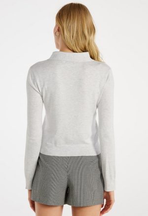 Tissue Polo Cardigan