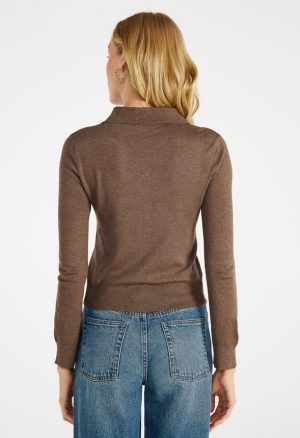 Tissue Polo Cardigan