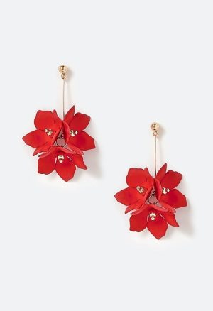 Xyla Color Coated Petals Flowers Drop Earrings