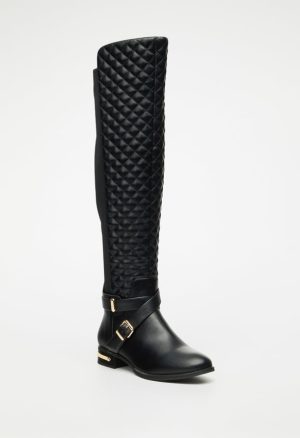 Annabeth Quilted Flat Boot
