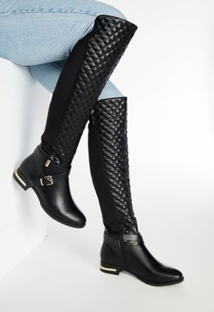 Annabeth Quilted Flat Boot