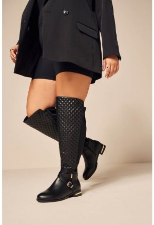 Annabeth Quilted Flat Boot