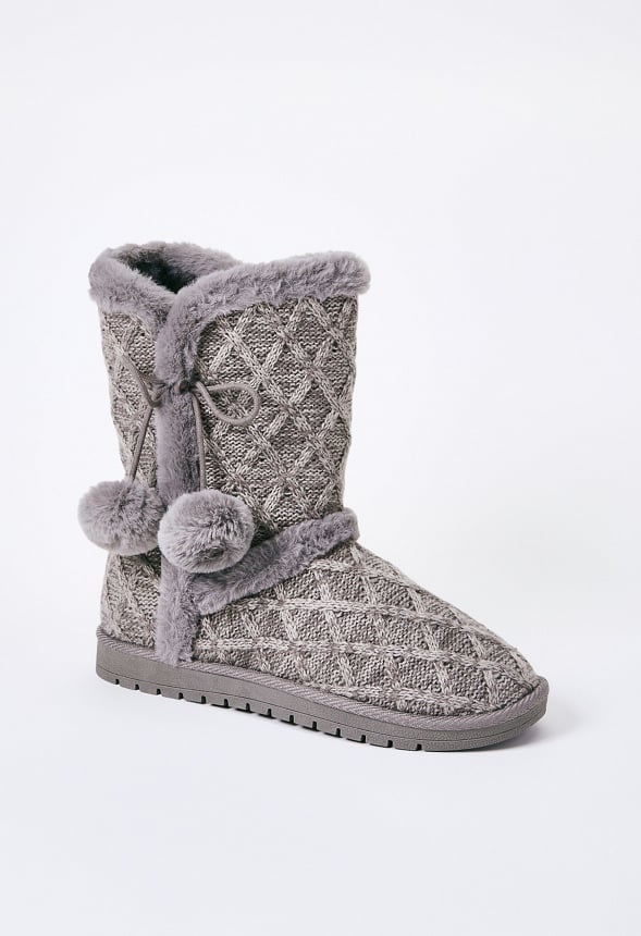 Idina Knit Fuzzie Bootie