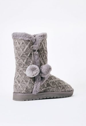 Idina Knit Fuzzie Bootie