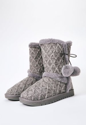 Idina Knit Fuzzie Bootie