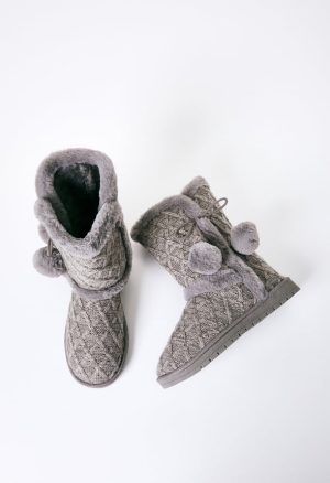 Idina Knit Fuzzie Bootie
