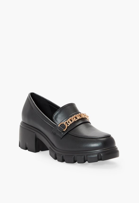 Leli Chain Detail Lug Sole Loafer