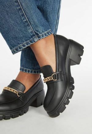 Leli Chain Detail Lug Sole Loafer