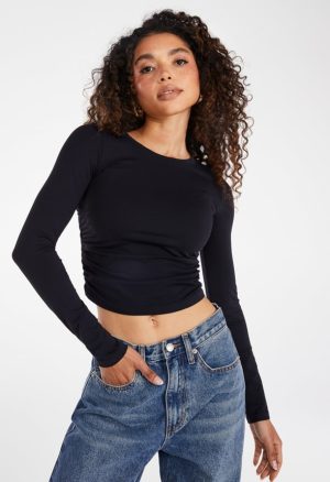 Ruched Crop Tee