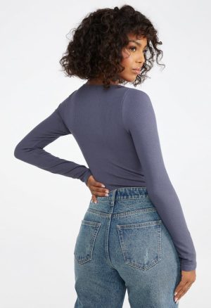Seamless Long Sleeve Ribbed Bodysuit