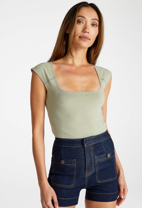Square Neck Tank Bodysuit