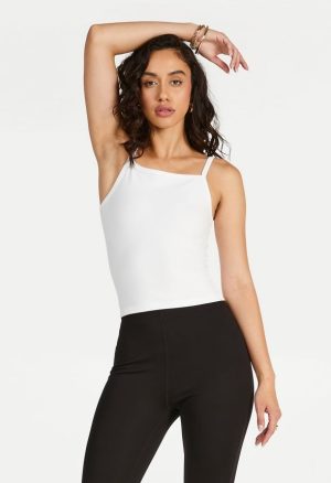 2-Pack Cropped Strappy Rib Tank