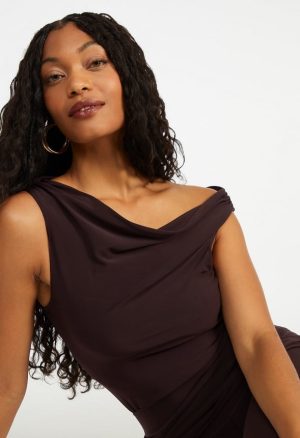Draped Off Asymmetrical Top