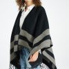 Striped Edge Ruana