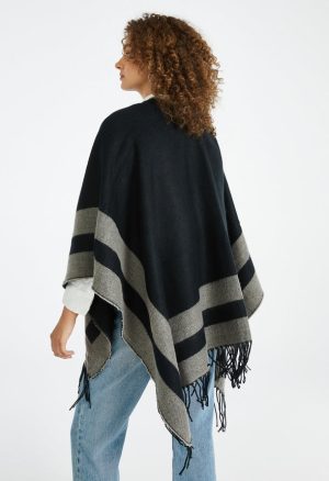Striped Edge Ruana