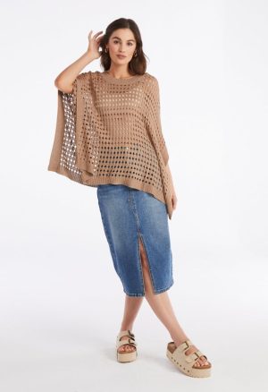 Loose Crochet Knit Ruana