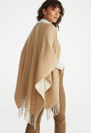 Reversible Frayed Ruana