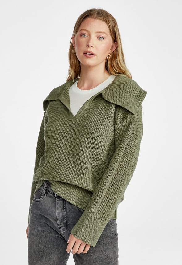 Bell Collar Long Sleeve Sweater