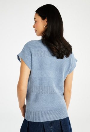 Mixed Stitch Sweater Vest