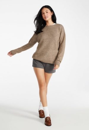 Boyfriend Pullover Crew Neck Sweater
