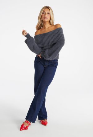 Blouson Off The Shoulder Sweater