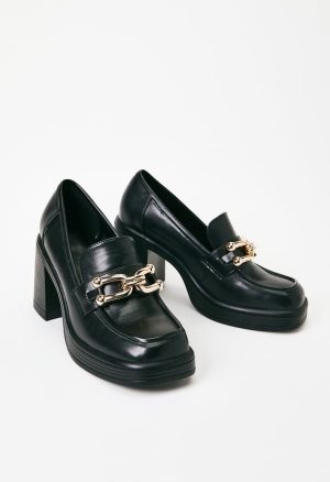 Daria Block Heeled Loafer Pump